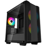 Deepcool cc360 argb mini tower behuizing (zwart | 2x usb-a | rgb | tempered glass) - afbeelding 1