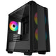 Deepcool cc360 argb mini tower behuizing (zwart | 2x usb-a | rgb | tempered glass)