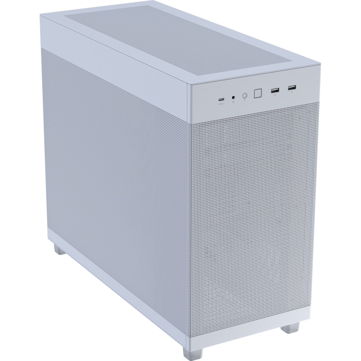 Asus prime ap303 - mesh panel midi tower behuizing (wit | 2x usb-a | 1x usb-c)