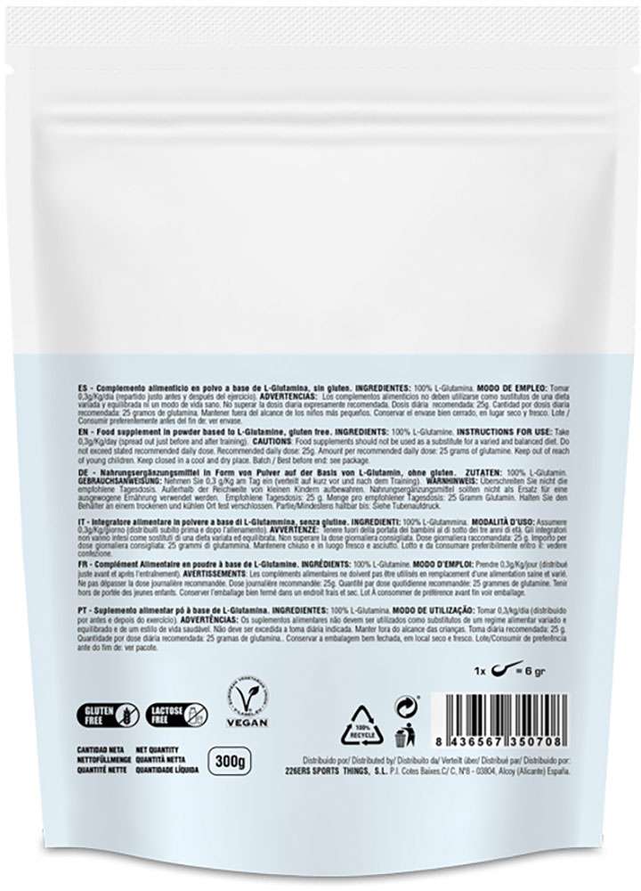 226ers glutamine 300g