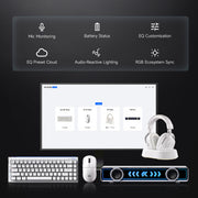 Mchose v9 turbo+ magnetic wireless over-ear gaming headset (zwart, nintendo switch, playstation 4, playstation 5, mobiel, pc, 2.4g bluetooth usb) - afbeelding 11