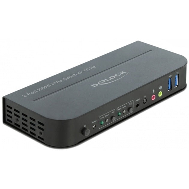 Delock hdmi kvm switch kvm-switch (zwart, 4k 60 hz, usb 3.0, audio)
