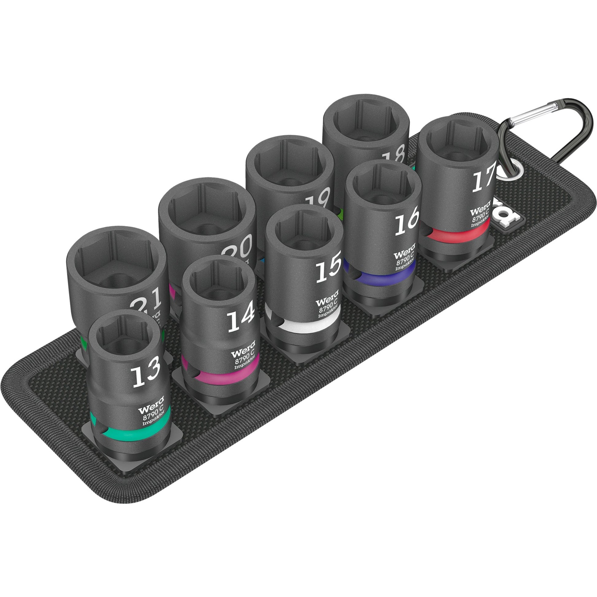 Wera belt c impaktor 1 doppenset, 1 2 dopsleutel (zwart, 9-delig, voor slagmoersleutels)