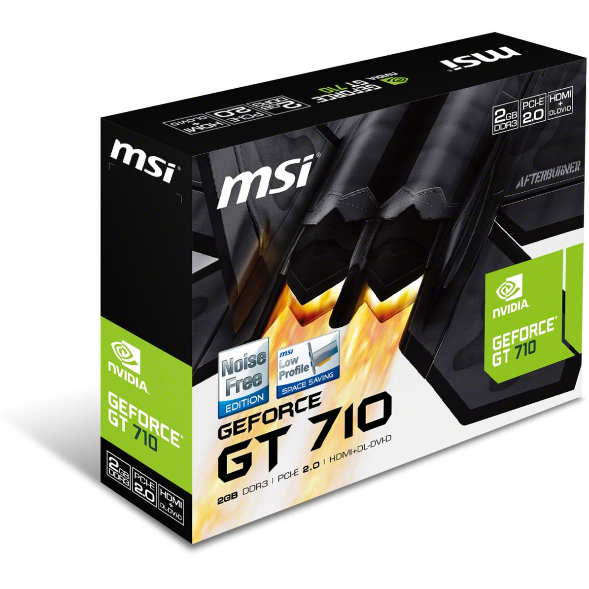 Msi gt 710 2gd3h lp grafische kaart (vga, dvi, hdmi, low-profile)