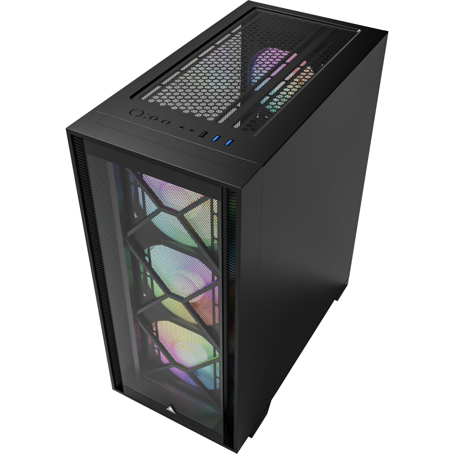 Montech air 1000 premium midi tower behuizing (zwart | 3x usb-a | tempered glass)