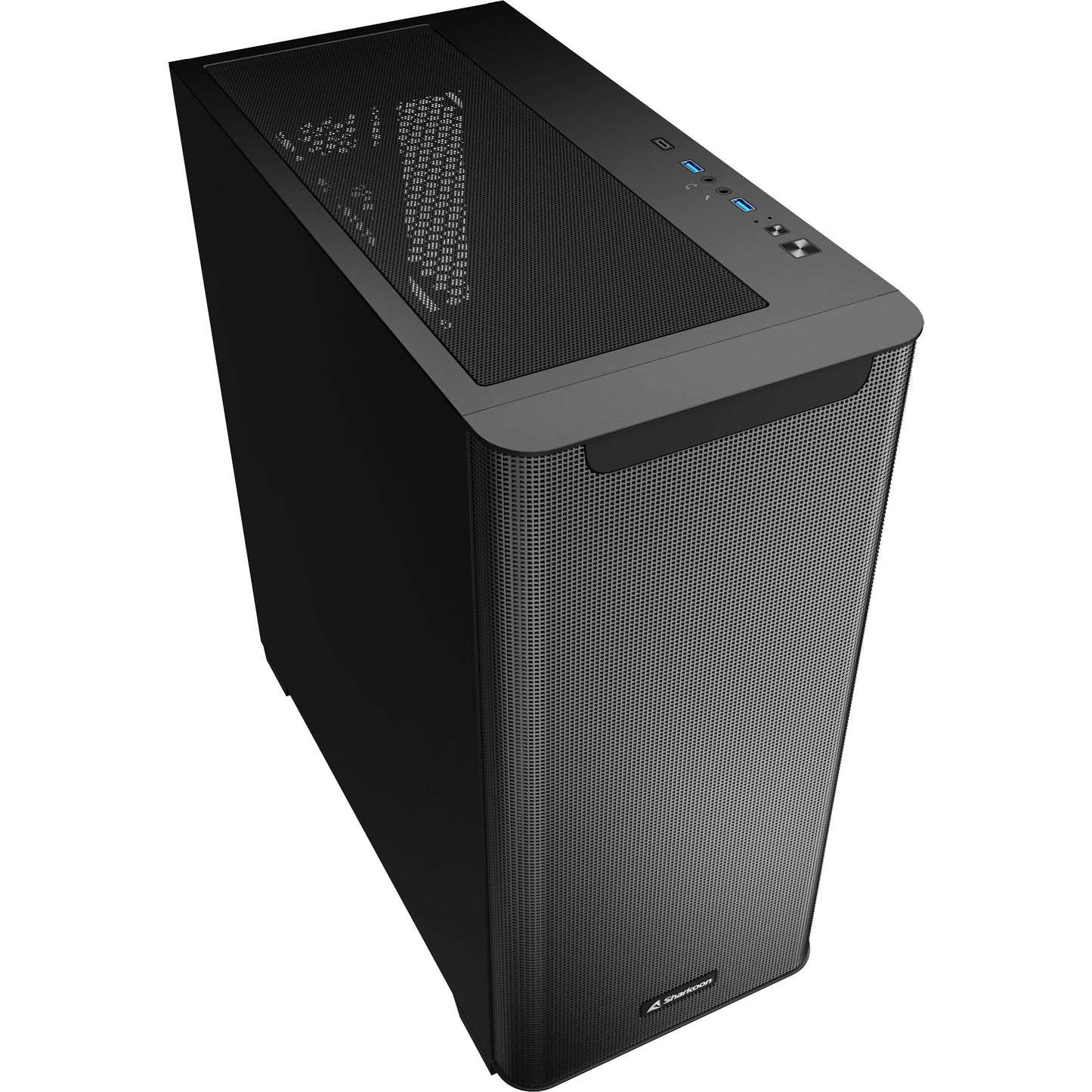 Sharkoon m30 black midi tower behuizing (zwart | 2x usb-a | 1x usb-c)