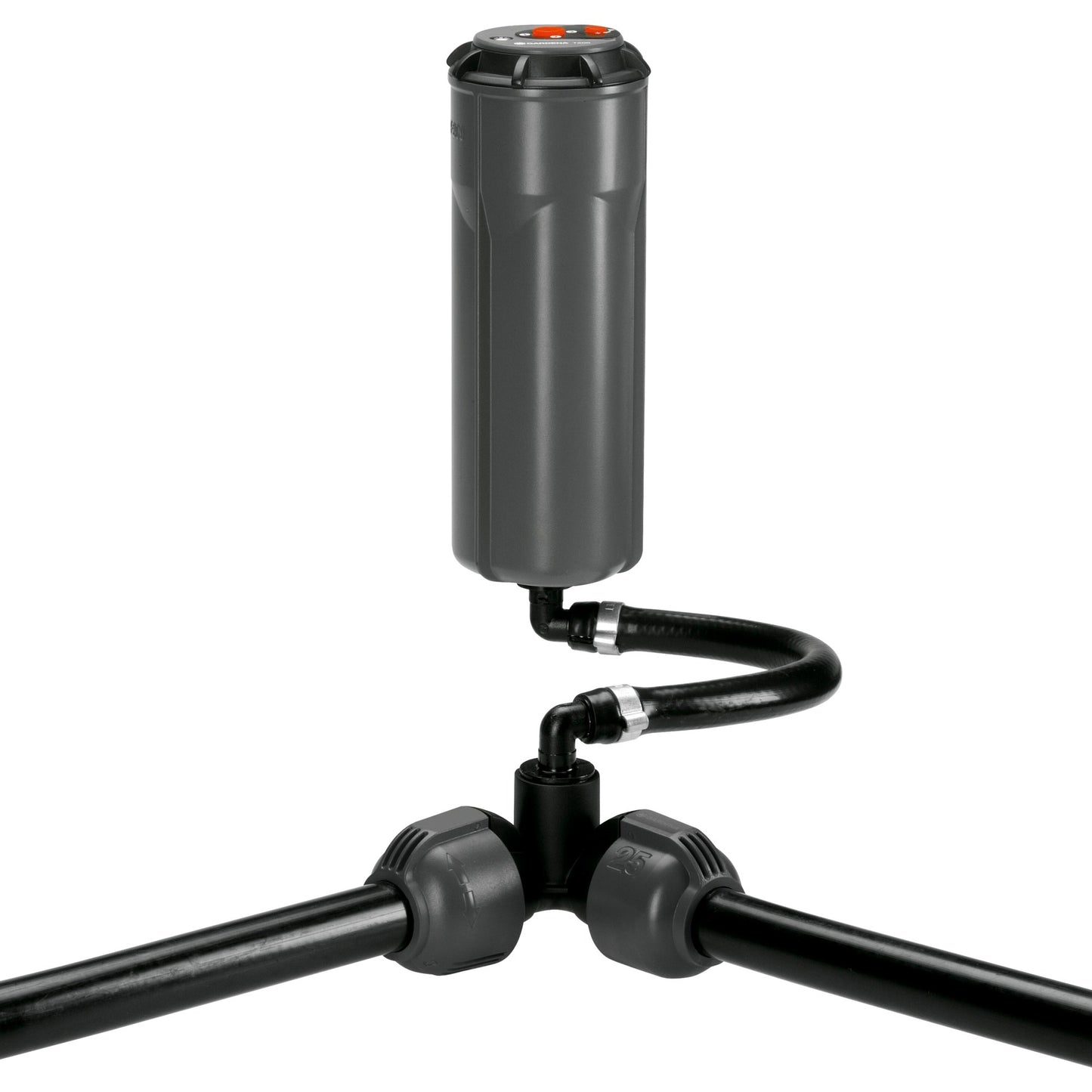Gardena hoekstuk 25 mm x 3 4 binnendraad verbinding (zwart grijs)