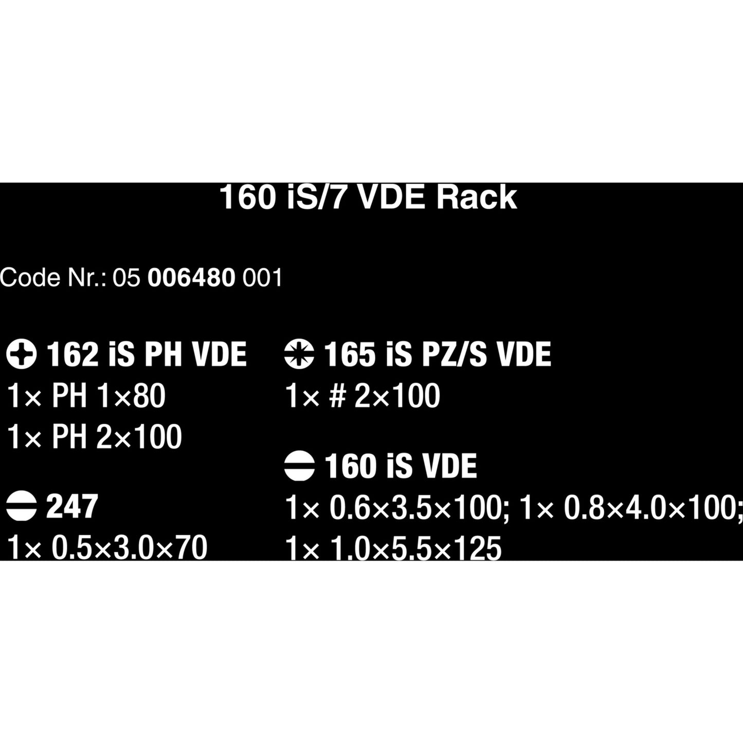 Wera 160 is 7 schroevendraaierset kraftform plus serie 100 (rood geel, eenpolige fasetester, houder, 7‑delig)