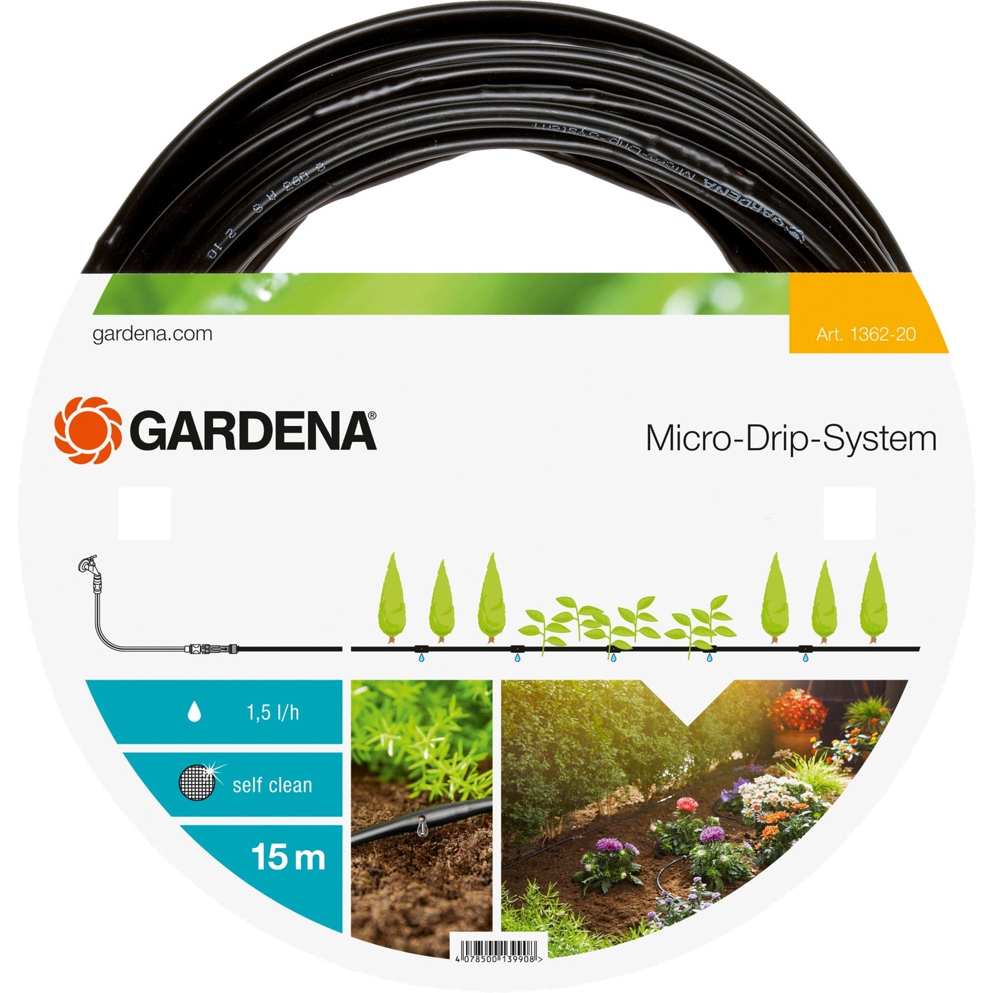 Gardena micro-drip-systeem druppelbuis - bovengronds - 4.6 mm 3 16 - 15m