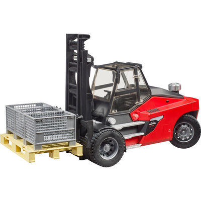 Bruder linde ht160s heftruck met pallet en 3 palletkooien modelvoertuig (02513)