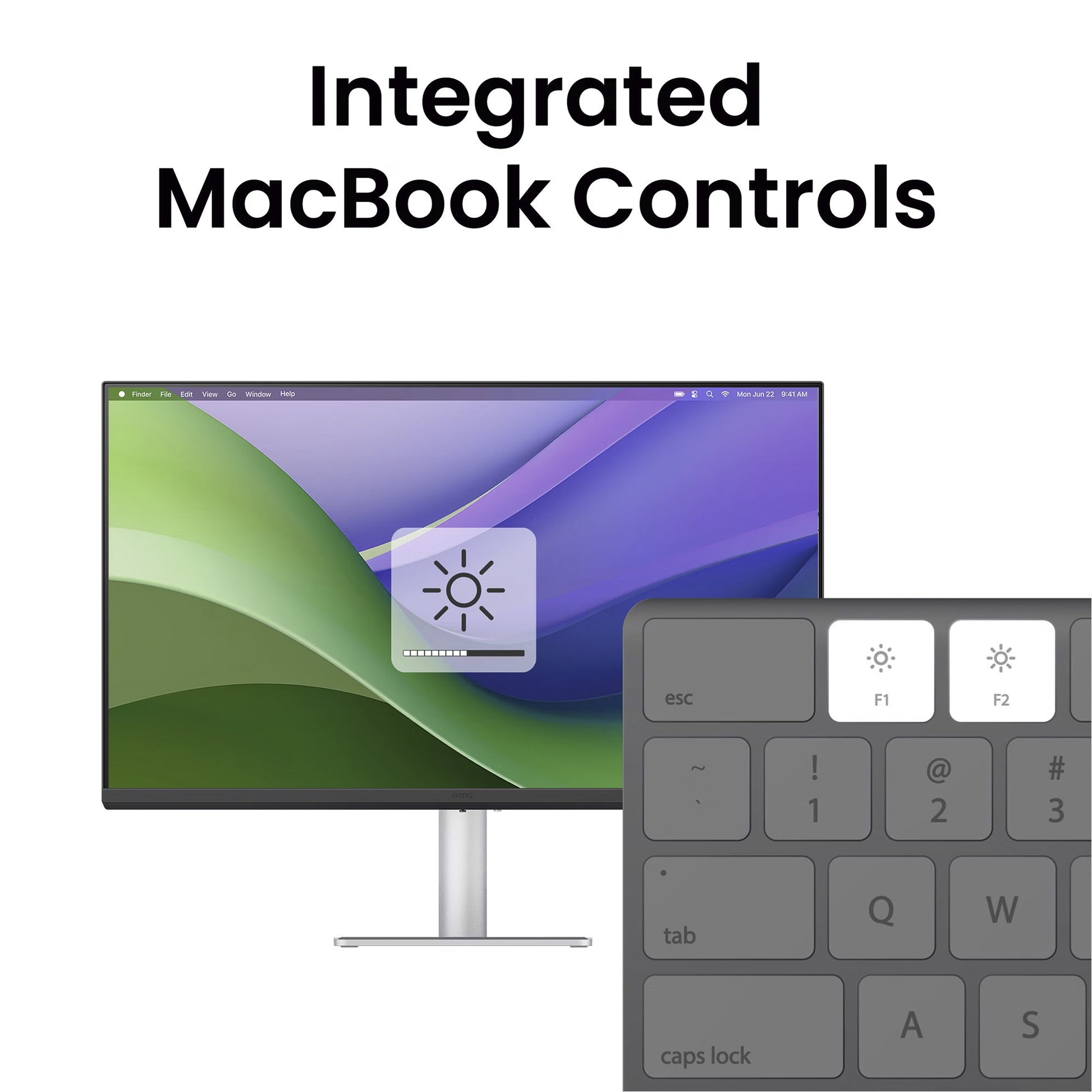 Benq ma270up voor macbook 27 4k uhd monitor (zilver, hdmi, usb-a, usb-c, audio)