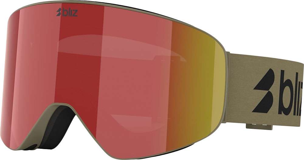 Bliz flow brown w red multi - ski goggle