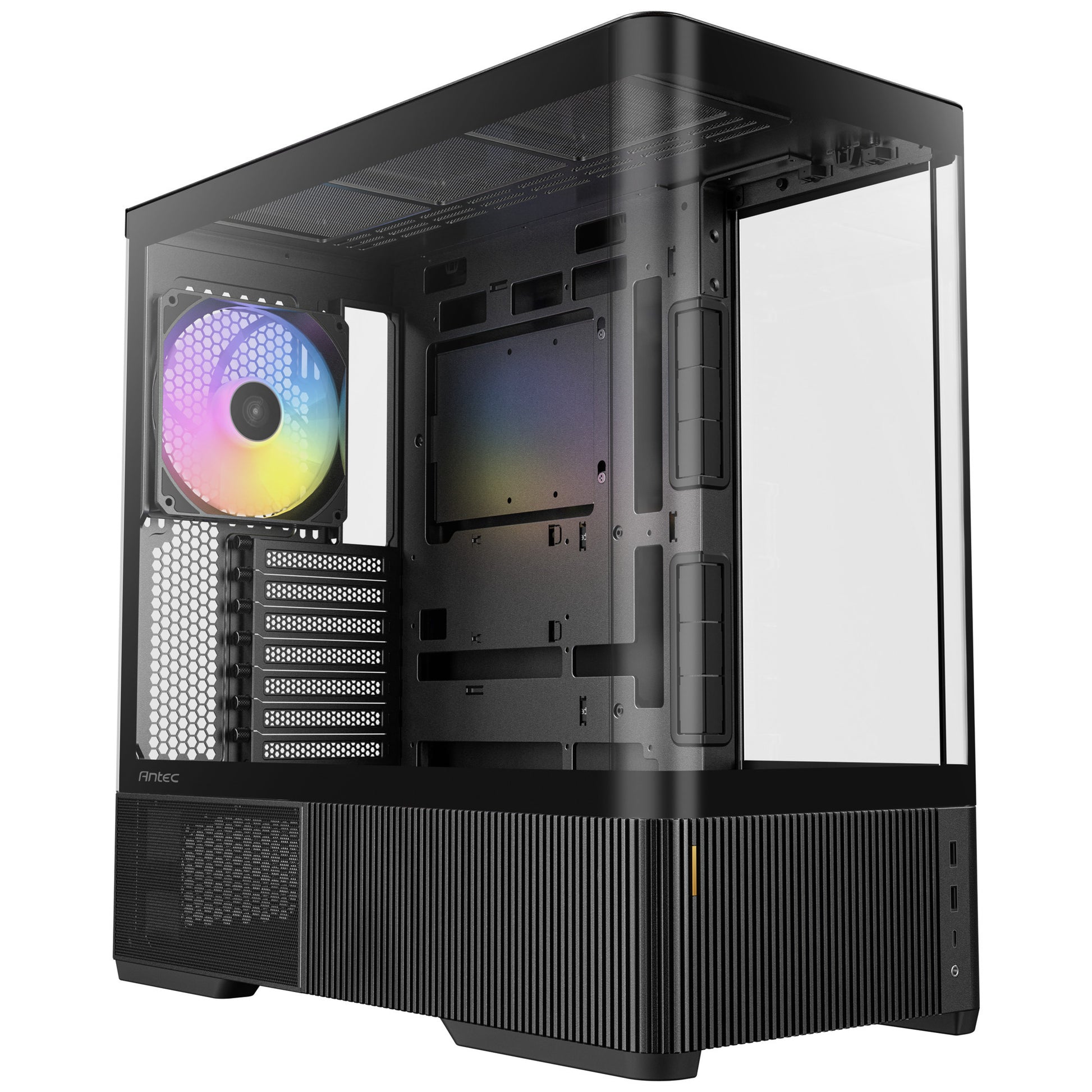 Antec c6 curve argb midi tower behuizing (zwart | 2x usb-a | 1x usb-c | tempered glass)