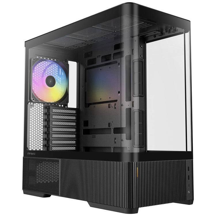 Antec c6 curve argb midi tower behuizing (zwart | 2x usb-a | 1x usb-c | tempered glass)