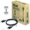 Club 3d displayport 2.1 vesa dp80 gecertificeerde kabel male-male (zwart, 1,2 meter, 4k 240hz, 8k 60hz, 80gbps)