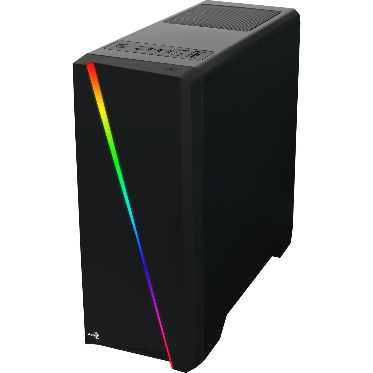 Aerocool cylon midi tower behuizing (zwart | 3x usb-a | rgb | window)