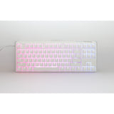 Ducky one 3 classic pure white tkl rgb mechanisch toetsenbord (wit, us lay-out (qwerty), cherry mx red, 80% (tkl), rgb leds, double-shot pbt, hot-swappable, quack mechanics) - afbeelding 1