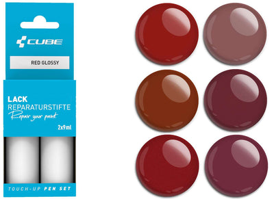 Cube touch-up pen set red glossy | #2303