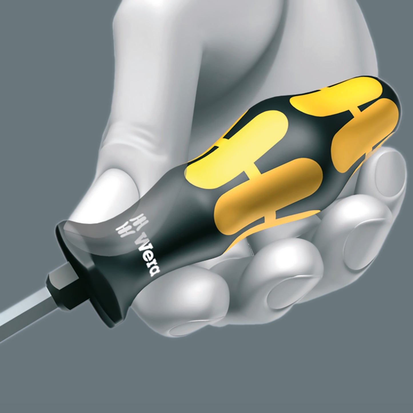Wera 932 s 6 schroevendraaierset kraftform + houder (zwart geel, 6‑delig)