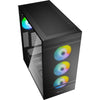Sharkoon rebel c50 black rgb midi tower behuizing (zwart | 2x usb-a | 1x usb-c | rgb | tempered glass)