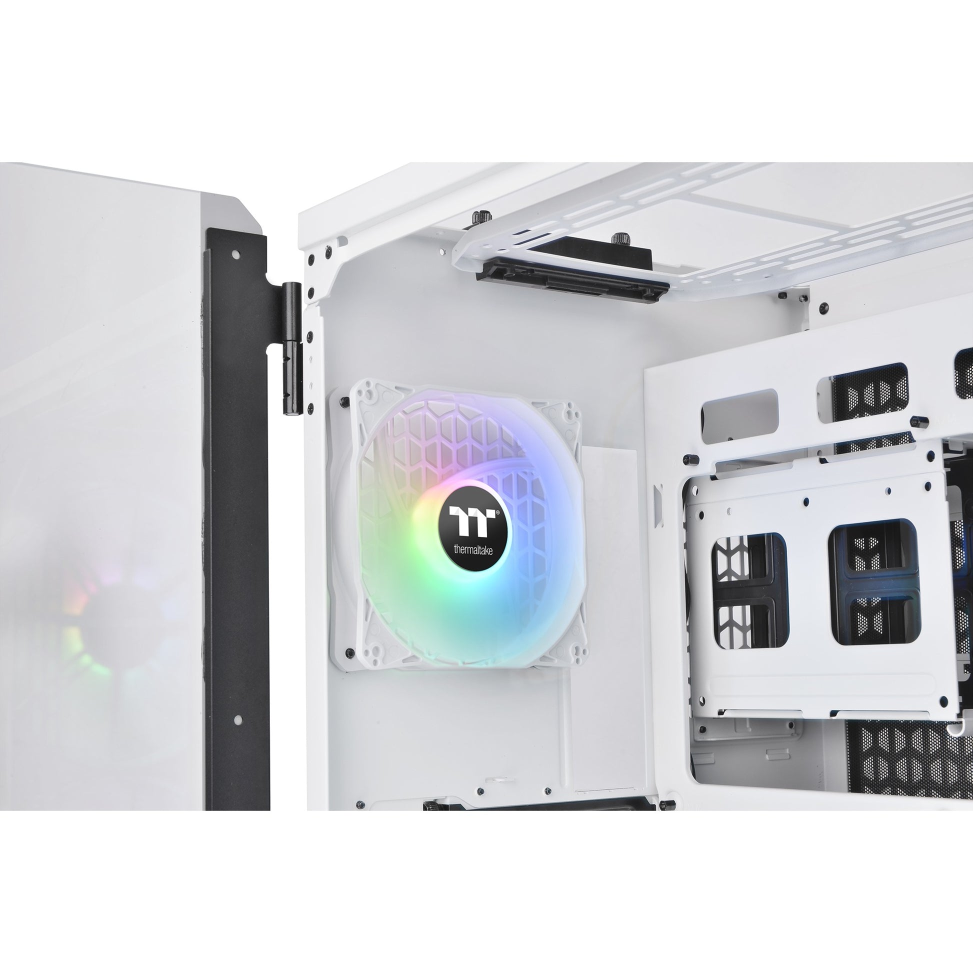 Thermaltake view 51 tg snow argb edition midi tower behuizing (wit | 4x usb-a | 1x usb-c | rgb | window)
