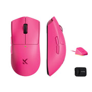 Mchose k7 ultra lightweight wireless gaming mouse (roze, rgb, usb 2.4 ghz, 42.000 dpi) - afbeelding 2