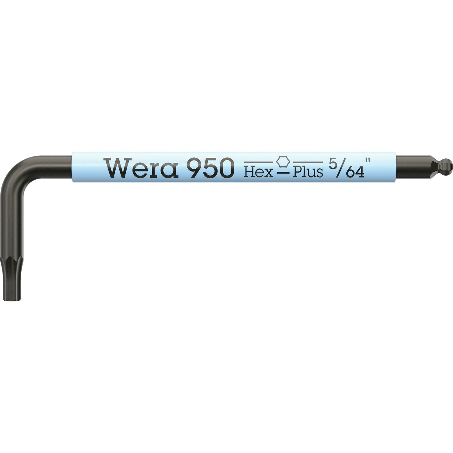 Wera 950 9 hex-plus multicolour imperial 3 stiftsleutelset, blacklaser (zwart, 9‑delig)