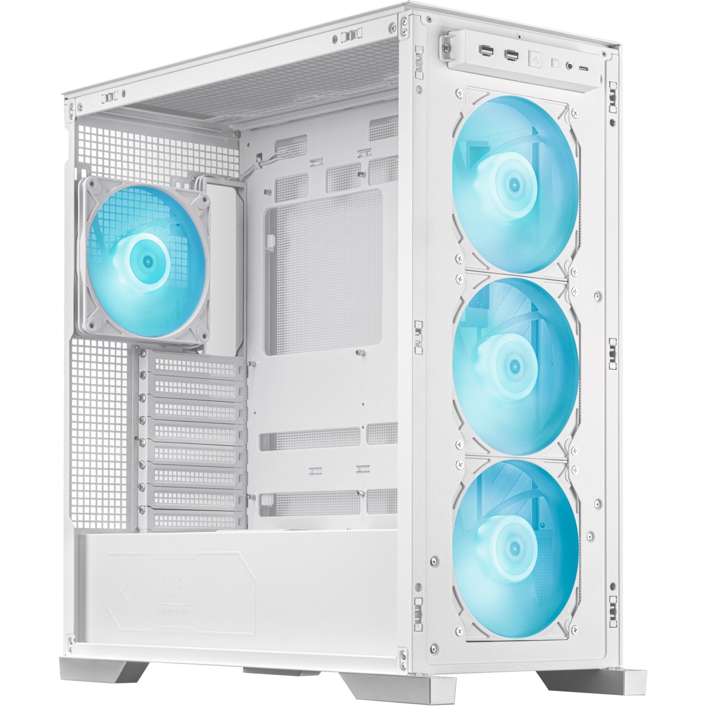 Asus tuf gaming gt302 argb midi tower behuizing (wit | 2x usb-a | 1x usb-c | rgb | tempered glass)