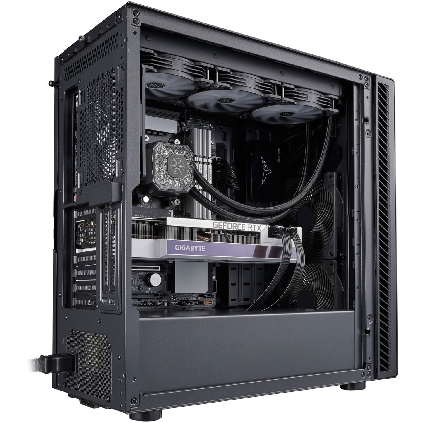 Silverstone seta q1 midi tower behuizing (zwart | 2x usb-a | 1x usb-c)