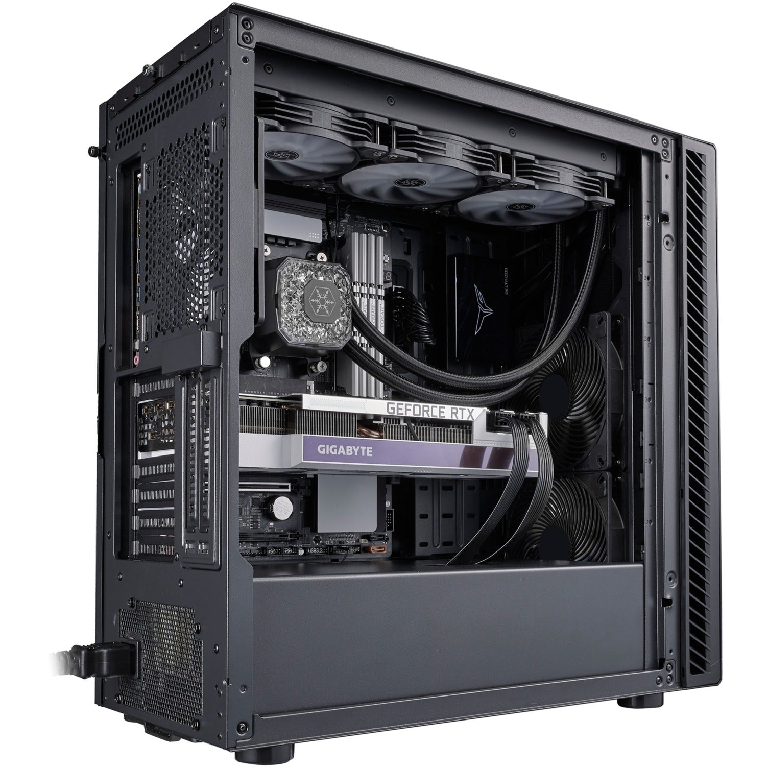 Silverstone seta q1 midi tower behuizing (zwart | 2x usb-a | 1x usb-c)