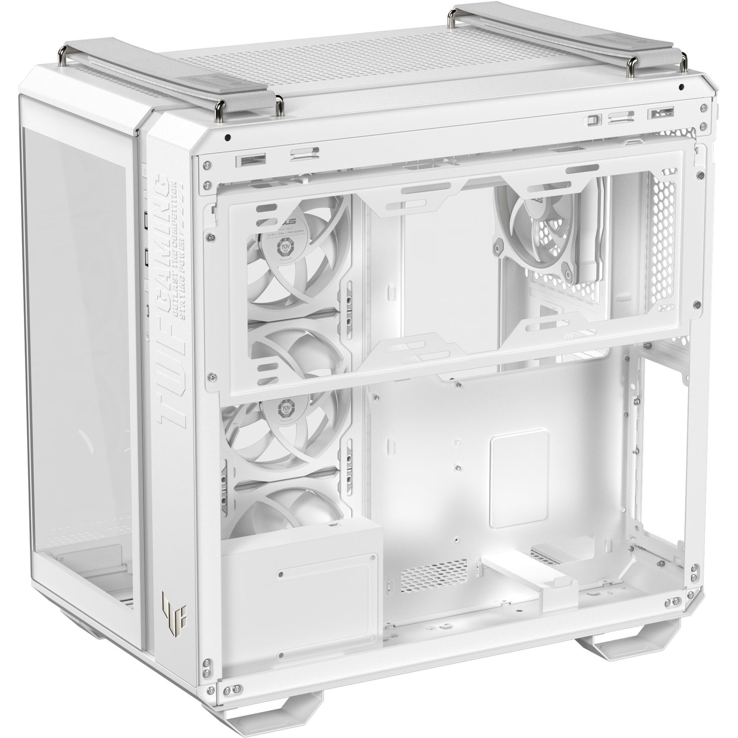 Asus tuf gaming gt502 horizon argb midi tower behuizing (wit | 3x usb-a | 1x usb-c | tempered glass)
