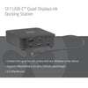 Club 3d 12-1 usb-c® quad displaylink dockingstation (zwart)