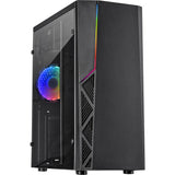 Inter-tech b-02 rgb midi tower behuizing (zwart | 3x usb-a | rgb | window) - afbeelding 1