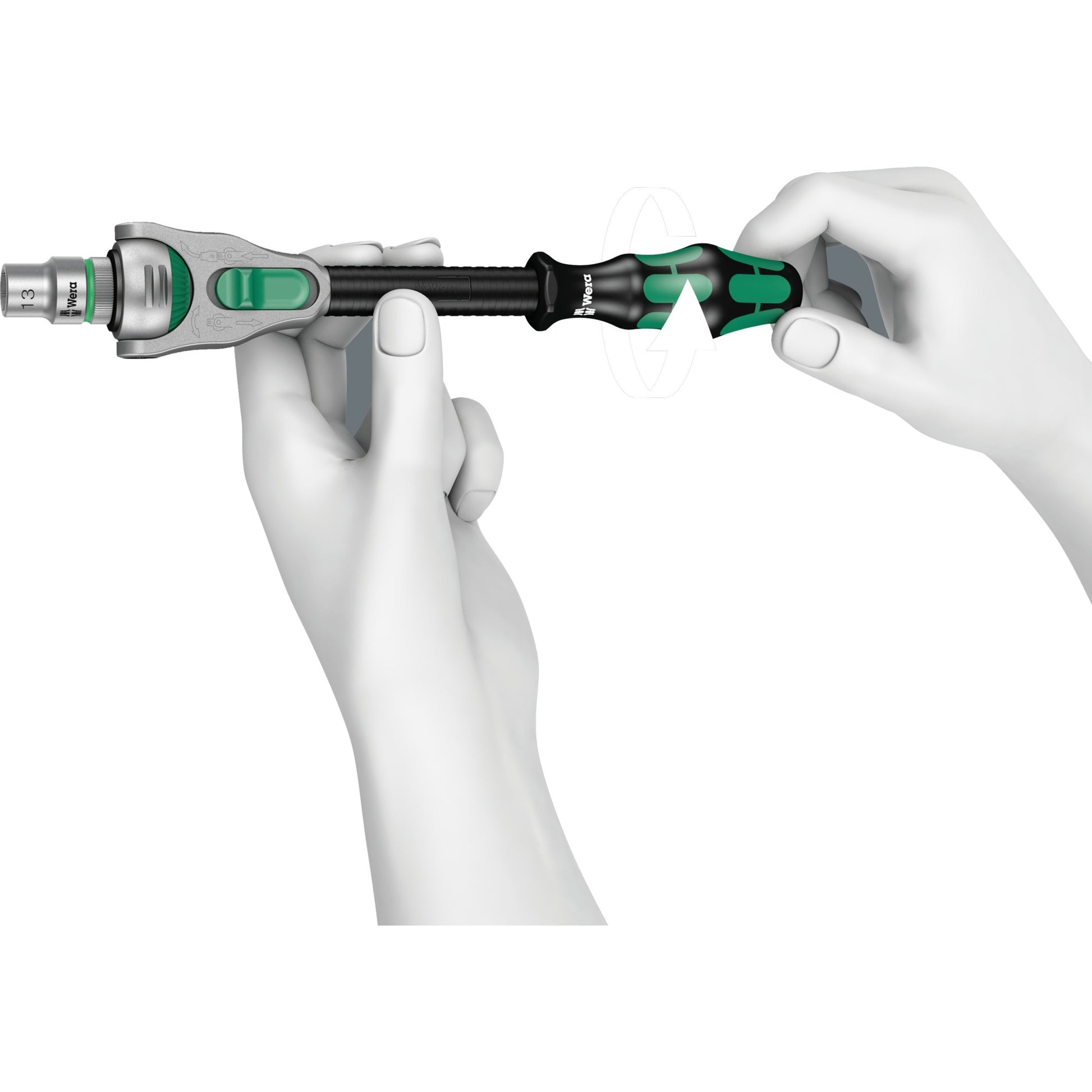 Wera 8100 sc 6 zyklop speed-ratelset, 1 2 -aandrijving gereedschapsset (zwart groen, 28-delig)
