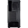 Inter-tech t-11 televen midi tower behuizing (zwart | 3x usb-a | window)