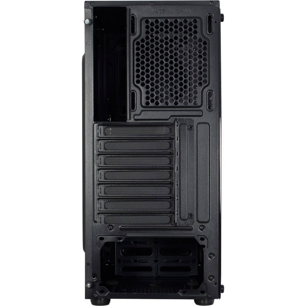 Inter-tech t-11 televen midi tower behuizing (zwart | 3x usb-a | window)