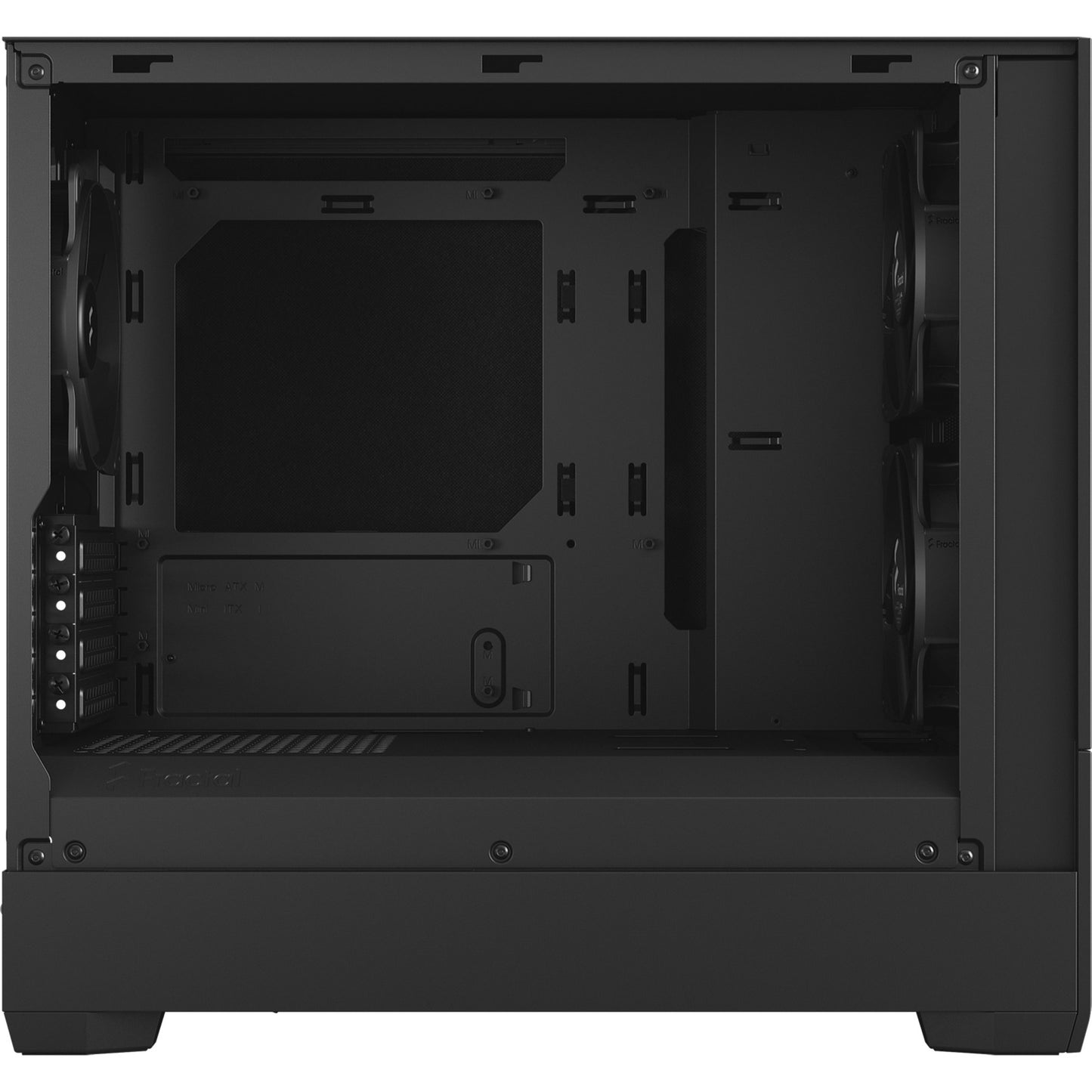 Fractal design pop mini silent black solid midi tower behuizing (zwart | 2x usb-a)
