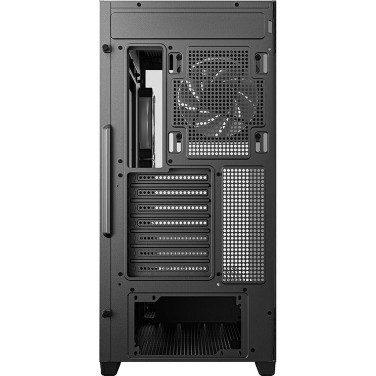 Deepcool cg580 4f v2 midi tower behuizing (zwart | 2x usb-a | 1x usb-c | rgb | tempered glass)