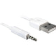 Delock cable usb-a male > stereo jack 3.5 mm male 4 pin adapter (ipod shuffle, 1 m)