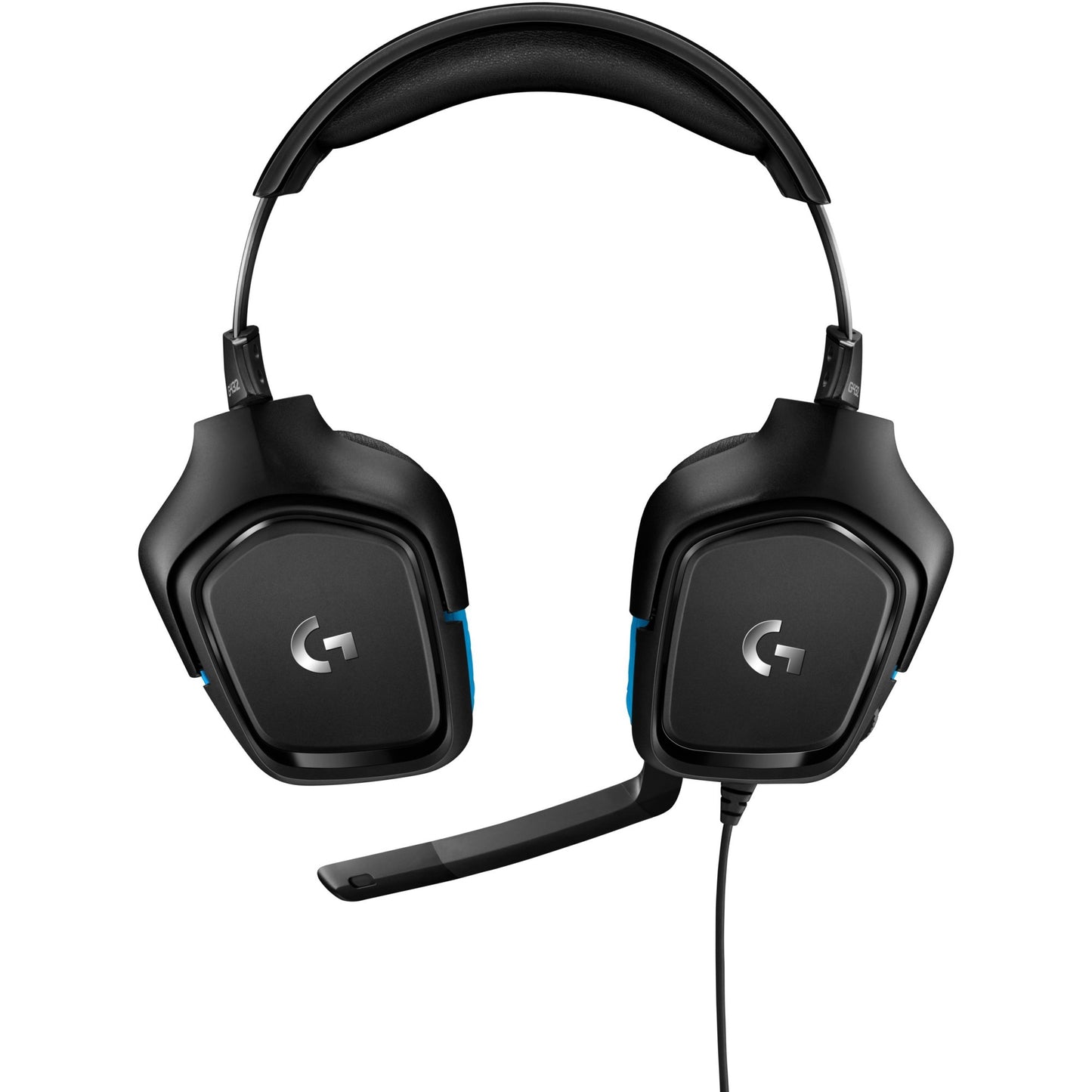 Logitech g432 7.1 surround sound wired over-ear gaming headset (zwart blauw, pc, playstation 4, playstation 5, xbox one, xbox series x|s, nintendo switch)