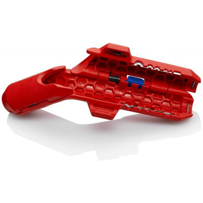 Knipex ergostrip universeel ontmantelingsgereedschap 16 95 02 sb kabelstrip- ontmantelingsgereedschap (rood blauw, links-handig)