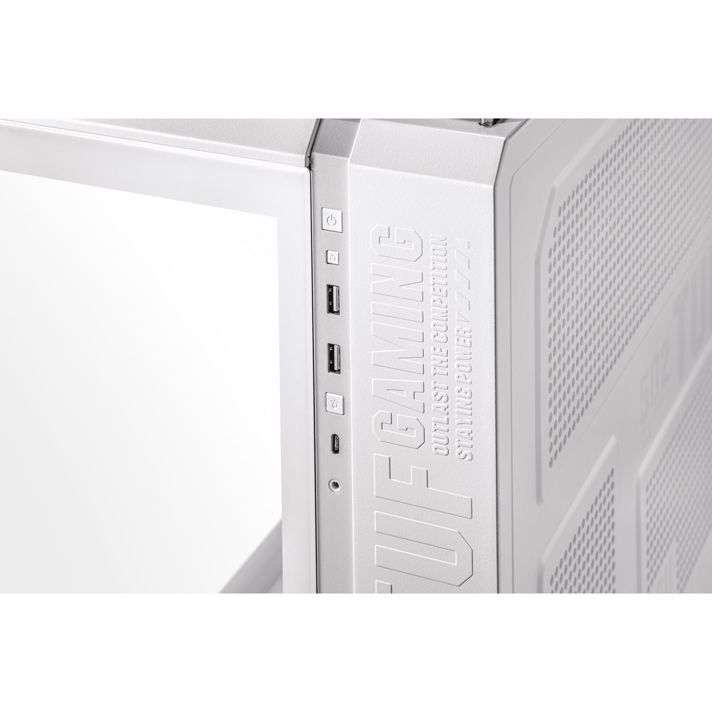 Asus tuf gaming gt502 midi tower behuizing (wit | 2x usb-a | 1x usb-c | tempered glass)