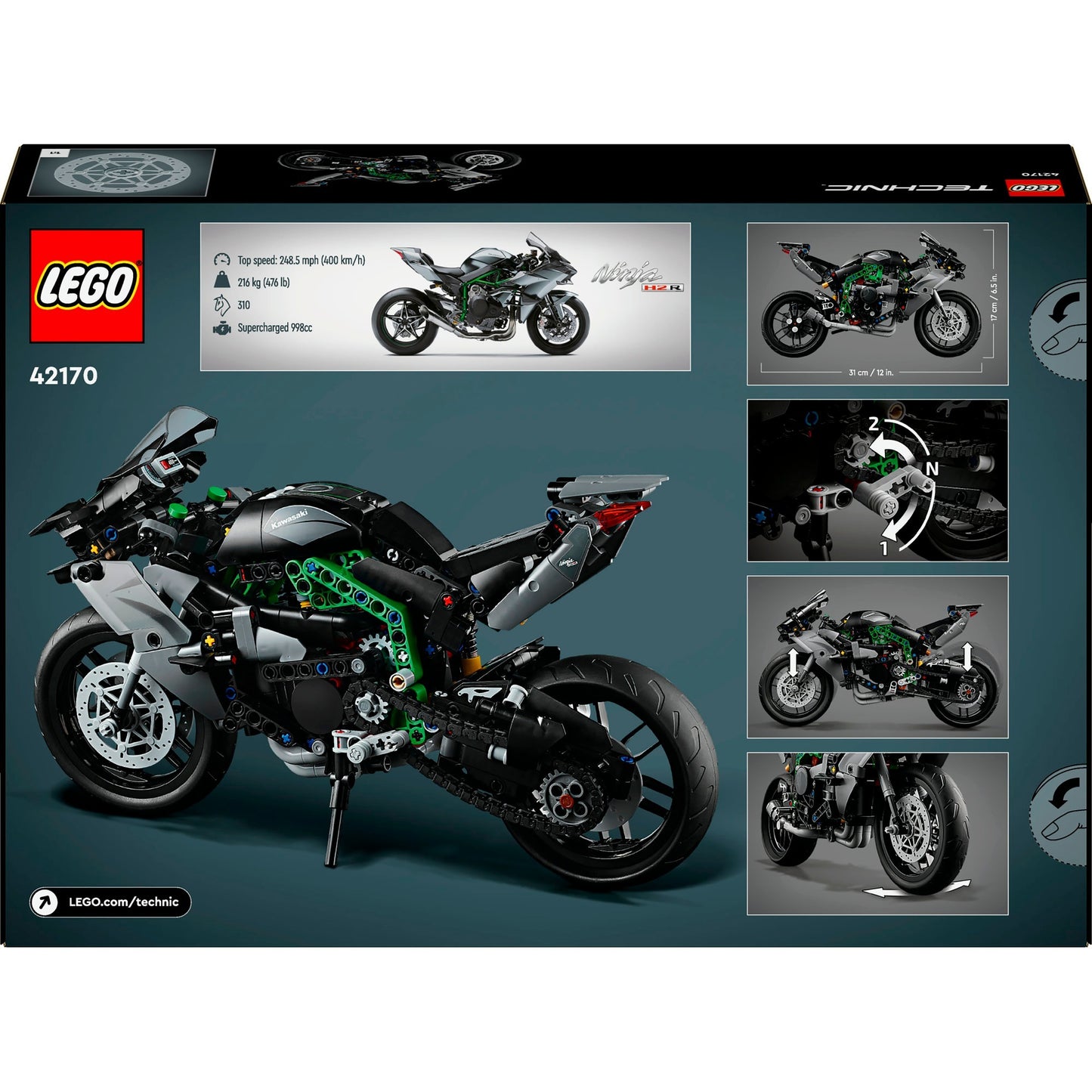 Lego technic kawasaki ninja h2r motor - 42170