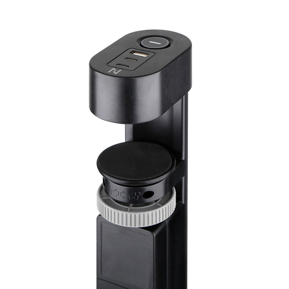Neomounts ds22-840bl6 bureaucontactdoos met klem en usb-c en usb-a poorten - quick-charge stekkerdoos (zwart)
