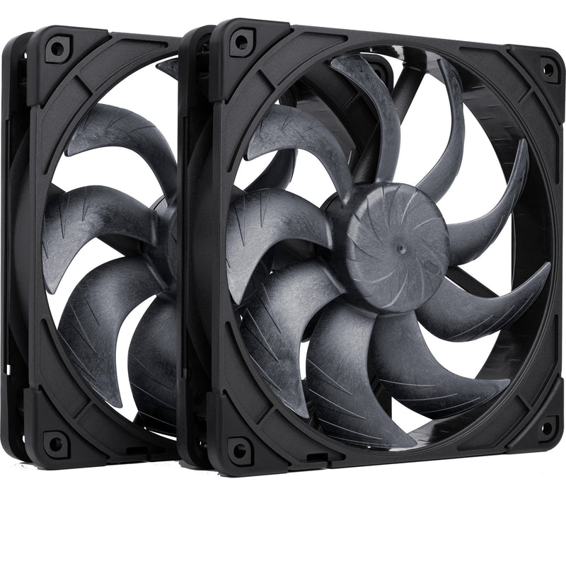 Noctua nf-a14x25 g2 pwm sx2-pp chromax.black case fans (zwart, 2 stuks, 140 x 140 x 25 mm)