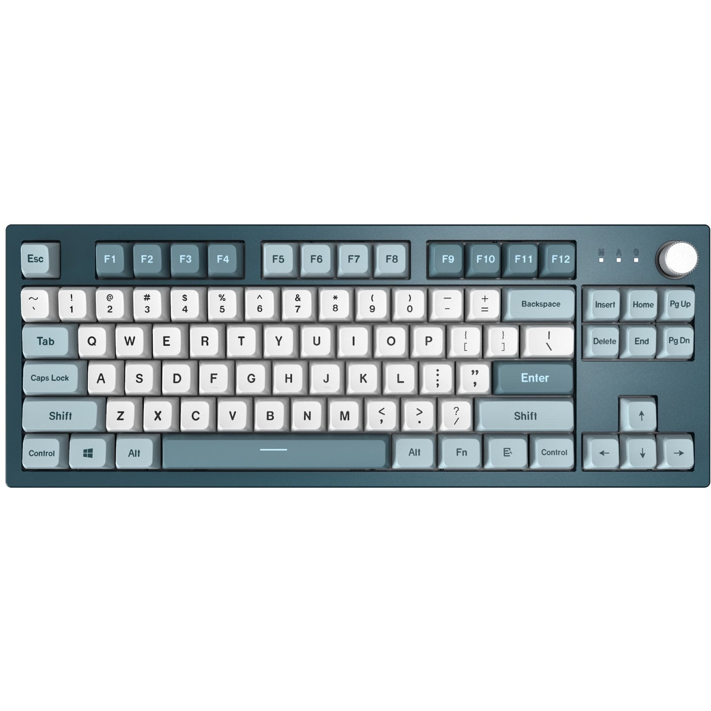 Montech mkey freedom tkl rgb mechanisch toetsenbord (donkerblauw, us lay-out (qwerty), gateron g pro brown, 80% (tkl), hot-swappable, rgb, pbt)