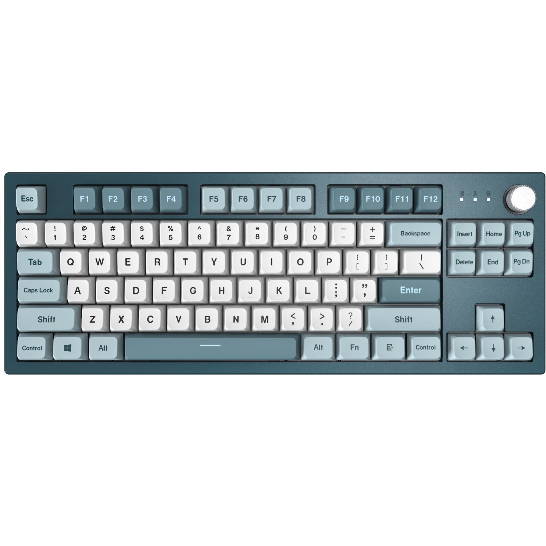 Montech mkey freedom tkl rgb mechanisch toetsenbord (donkerblauw, us lay-out (qwerty), gateron g pro brown, 80% (tkl), hot-swappable, rgb, pbt)