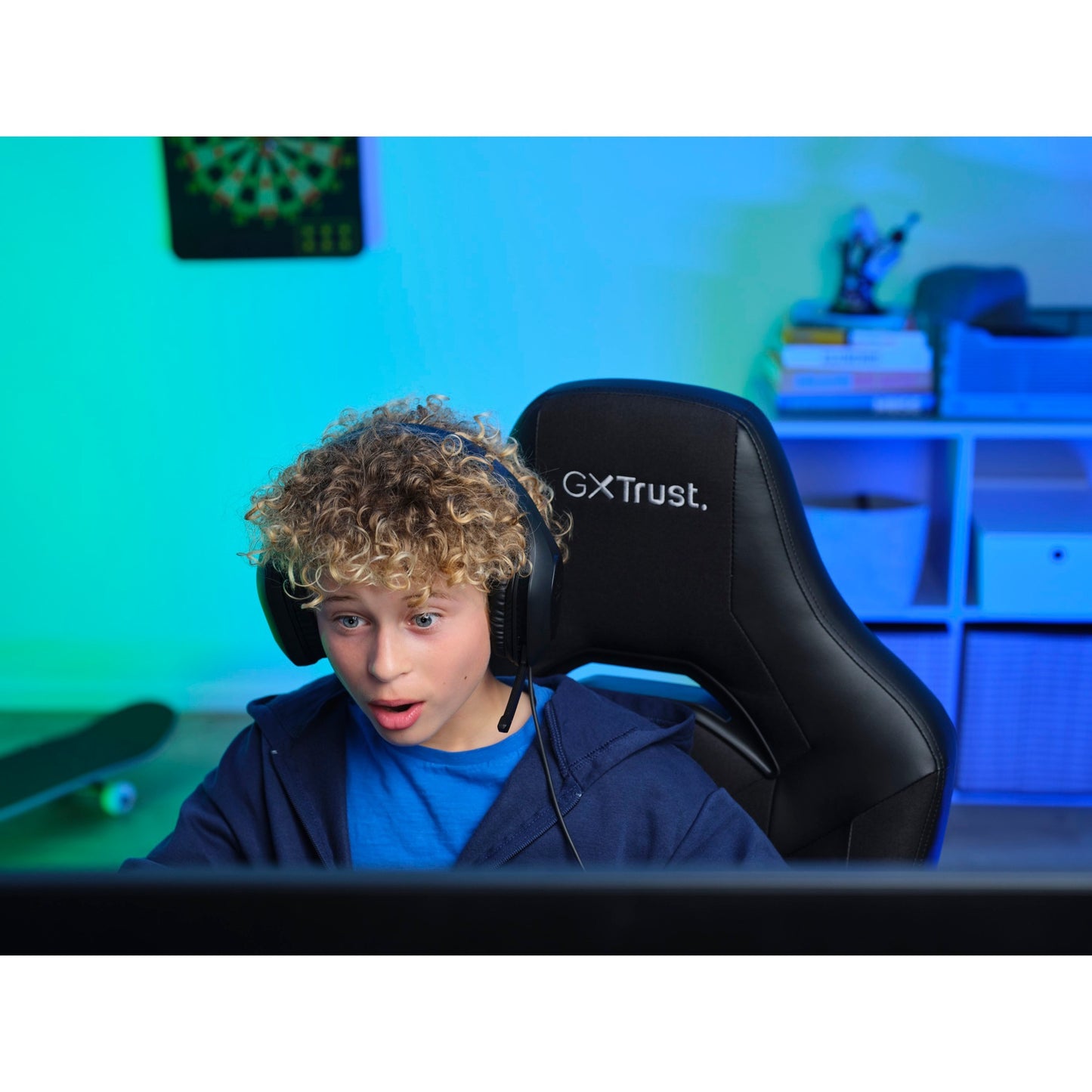 Trust gxt 703 riye gamingstoel (zwart)