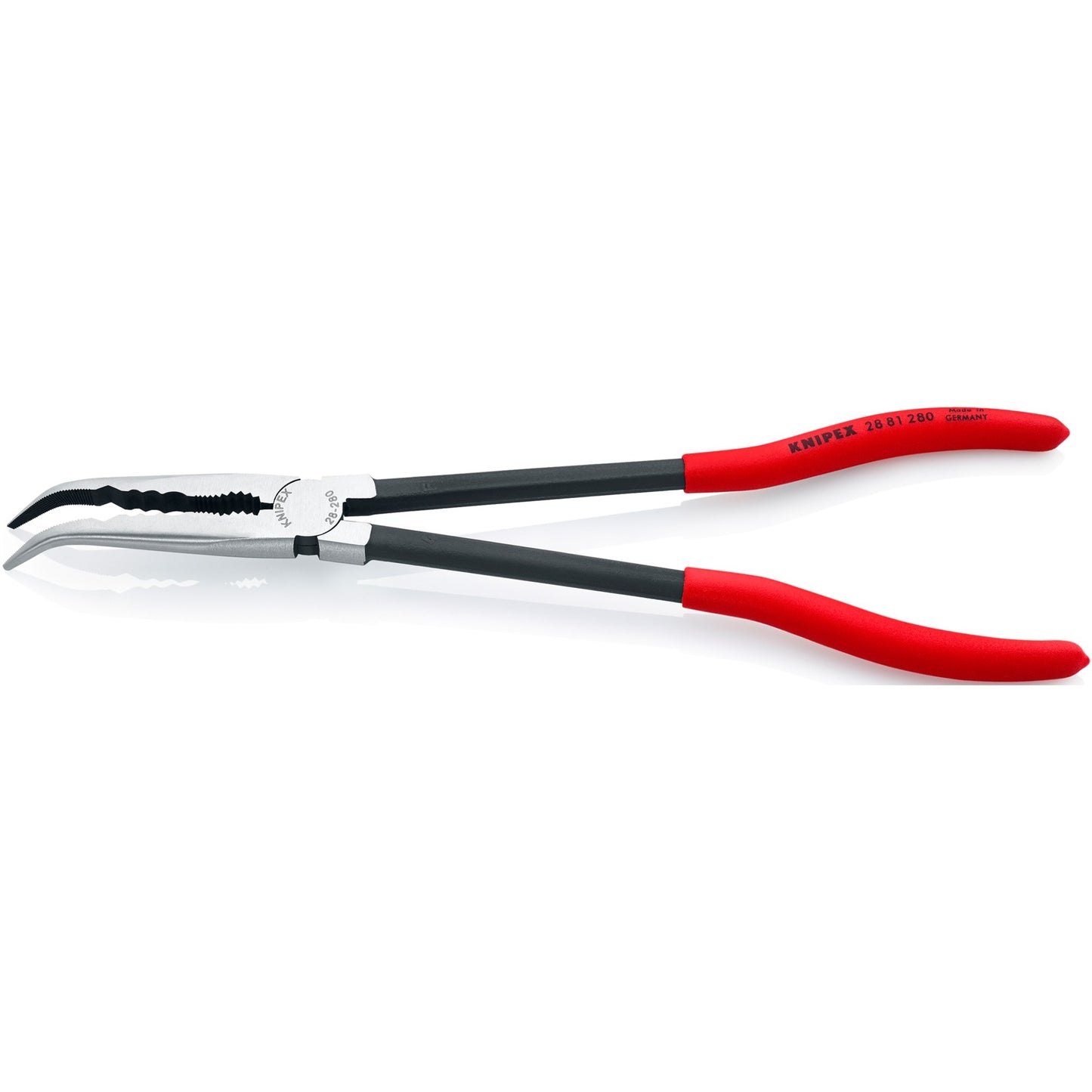 Knipex montagetang gebogen 2881280 grijptang (rood zwart)