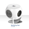 Act connectivity stekkerdoos kubus met 3 stopcontacten, 30w power delivery usb-c a poorten, kabellengte 1,5m stekkerdoos (wit, type e)